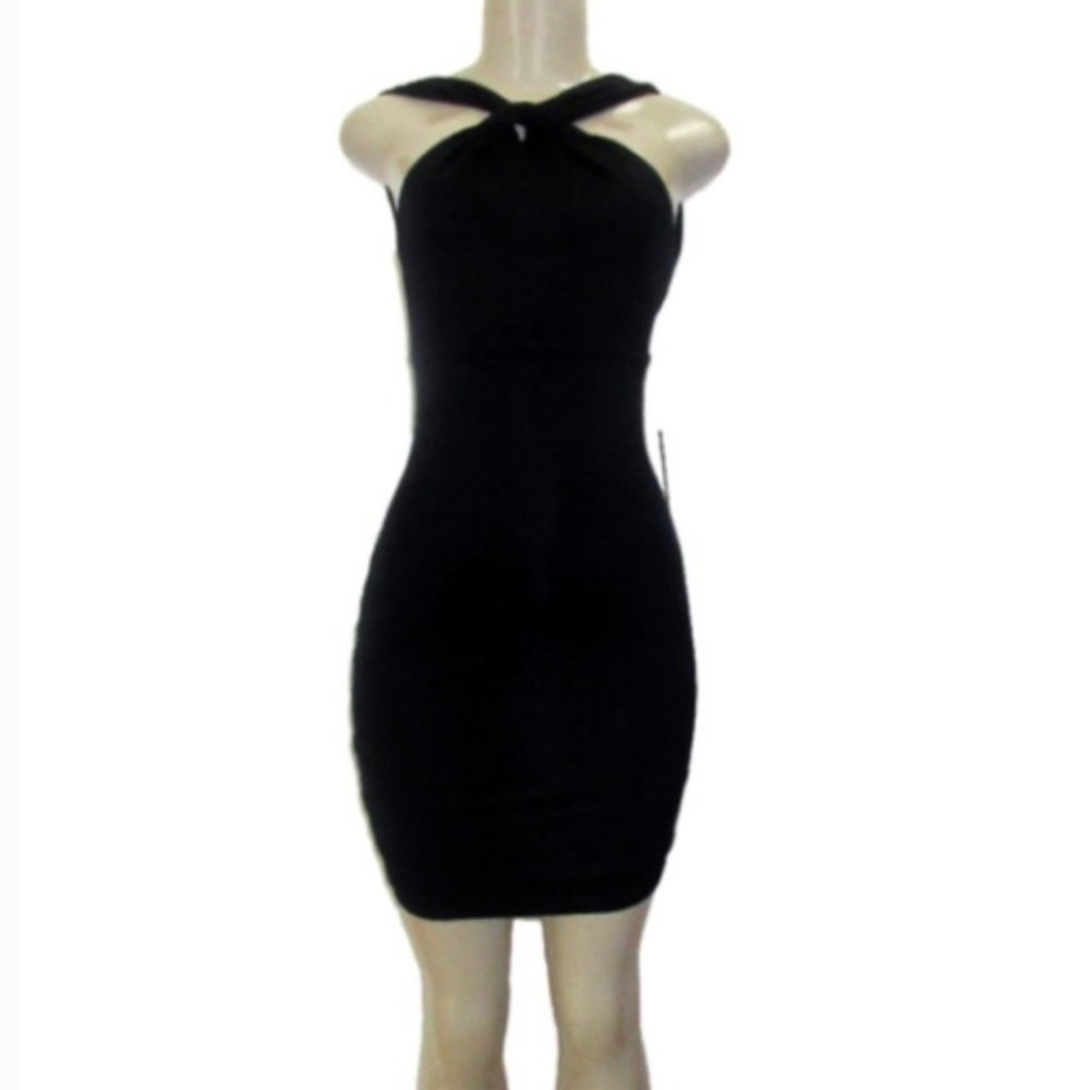 NEW LULU'S Black Key Largo Bodycon Mini Dress S - Picture 5 of 8